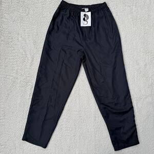 VTG Euro Joy Women Silk Blend Pants L NWT Paris Milano Pull On Dark Gray Tapered